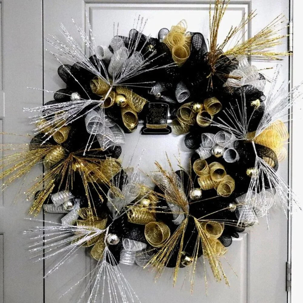 Custom New Years Wreath